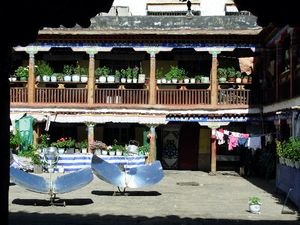 courtyard in the Tibetan quarter, Lhasa