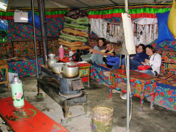 inside our "hotel" at Everest Base Camp