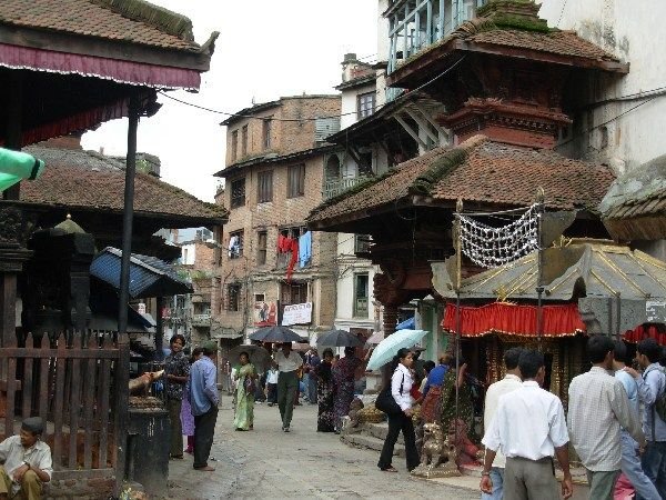 street scene near Kathmandu's Durbar Square