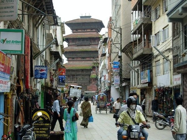 street scene near Kathmandu's Durbar Square