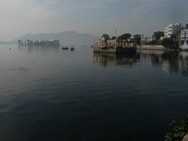 the Lake Palace and Hanuman Ghat from Lal Ghat
