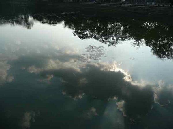 reflections in Angkor Wat moat