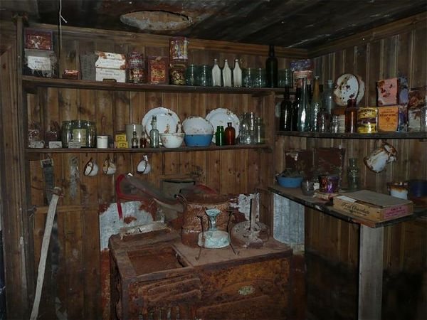 inside Borchgrevink's hut