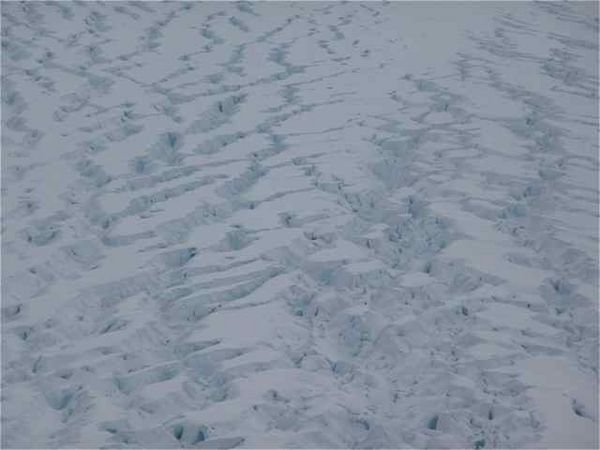 crevasses in the Glacier