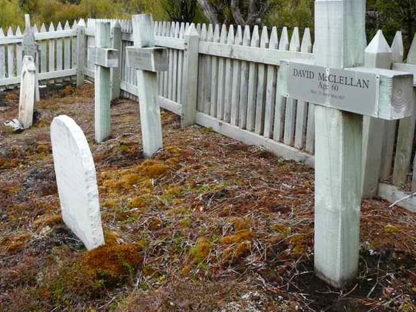the cemetery on Auckland Island