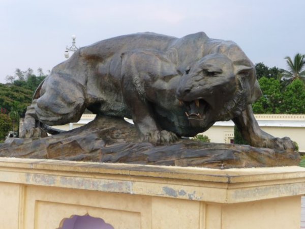cast iron tiger, Maharaja's Palace, Mysore