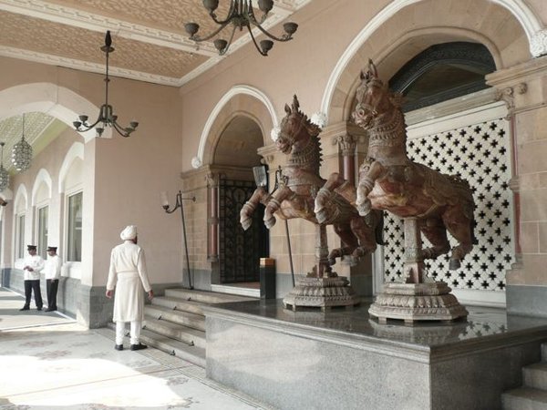 old entrance to the Taj Mahal Hotel