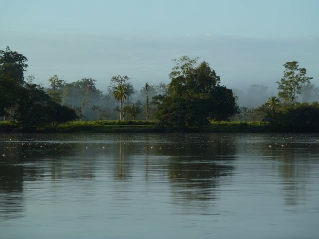 early morning mist on the Río San Juan