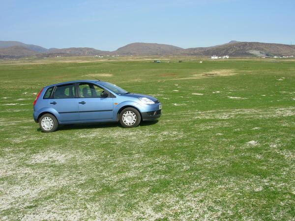 the trusty steed on Askernish golf course