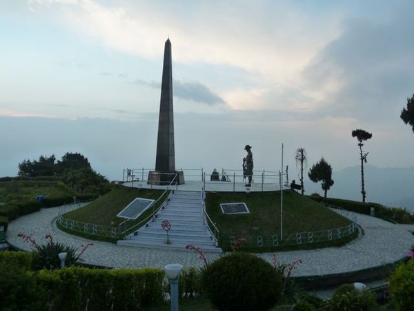 Gorkha war memorial in the Batasia Loop from the toy train, Ghoom