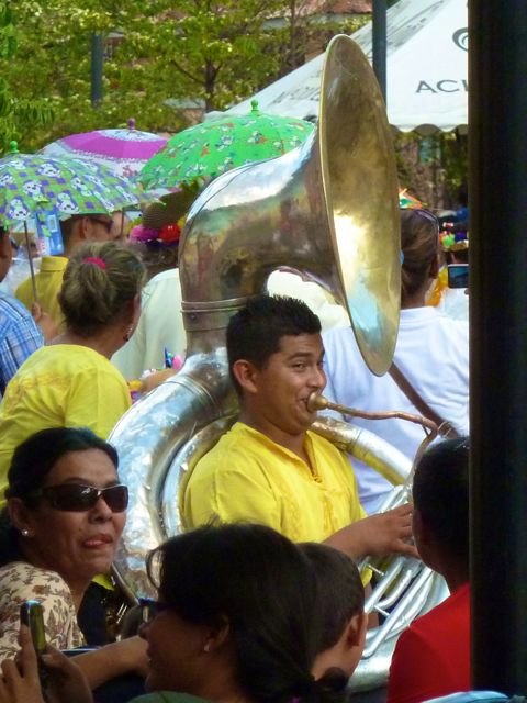 giggling tuba-player