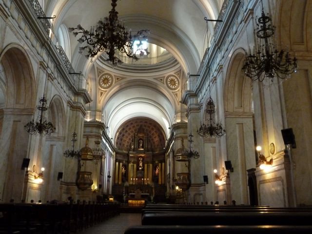inside Montevideo's Iglesia Matriz