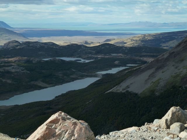 view from the top of the Lago de los Tres trek