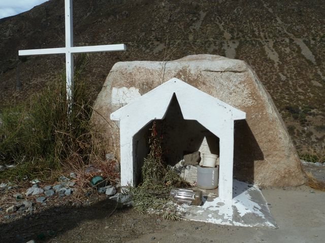 roadside shrine to some unlucky traveller