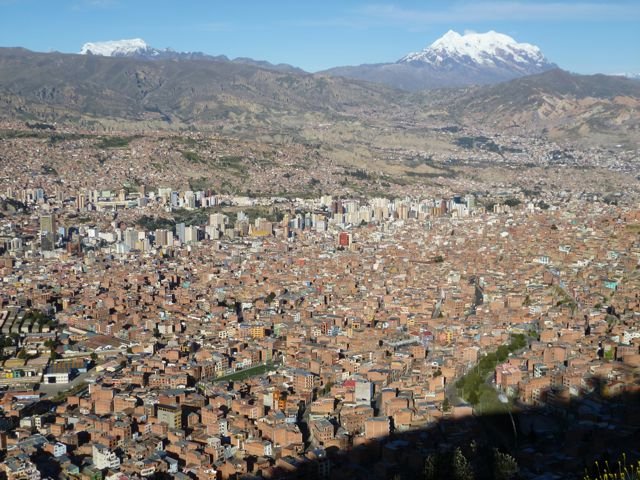 first sight of La Paz
