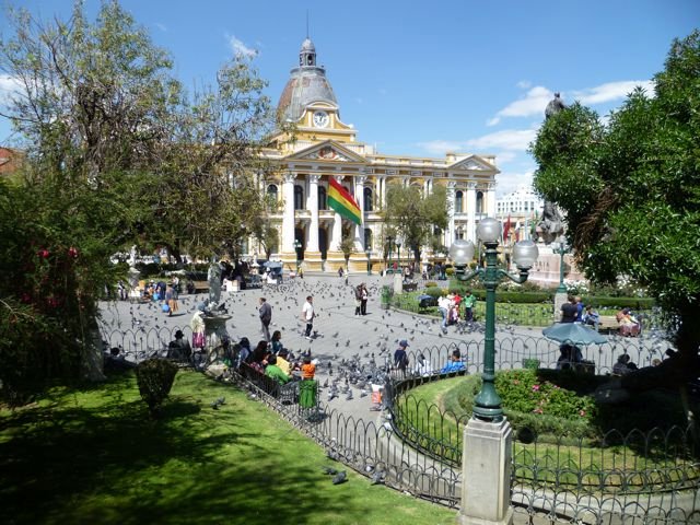 Congreso Nacional across Plaza Murillo, La Paz