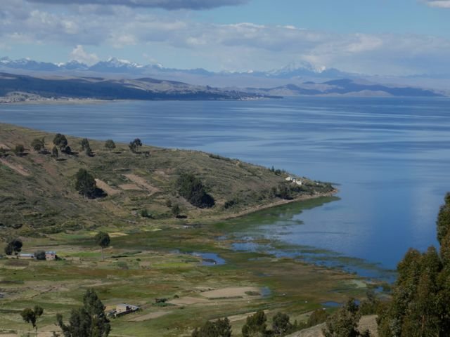 first sight of Lake Titicaca