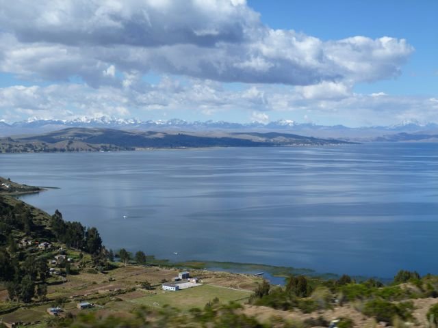first sight of Lake Titicaca