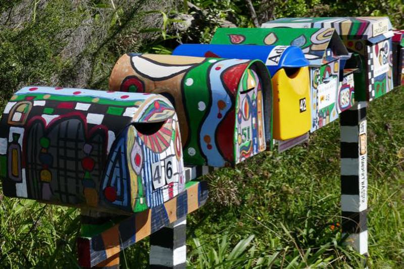 gaudy letterboxes, Dolphin Point