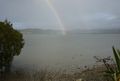 rainbow over Hokianga Harbour, near Kohukohu