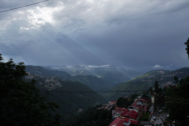 sunbeams through the storm clouds