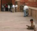 Crippled beggar at Agra Fort