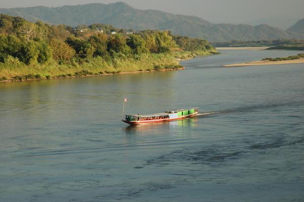 Looking across the Mekong River towards Laos