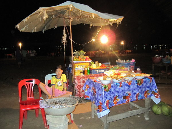 Unser "Restaurant" am Mekong