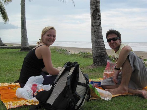 Unser Kaese-Picknick am Strand