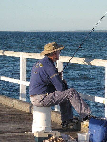 Fisherman in Hervey bay