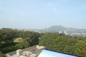 Rooftop view of Arthur's Seat (Edinburgh skyline to left)