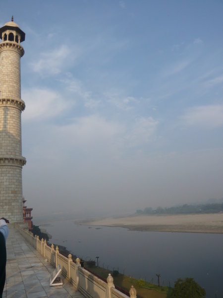 Turret and River by the Taj