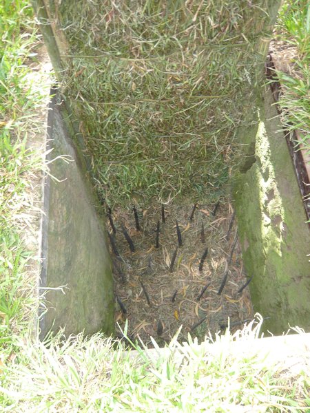 One of the many devised traps designed by the Vietcong