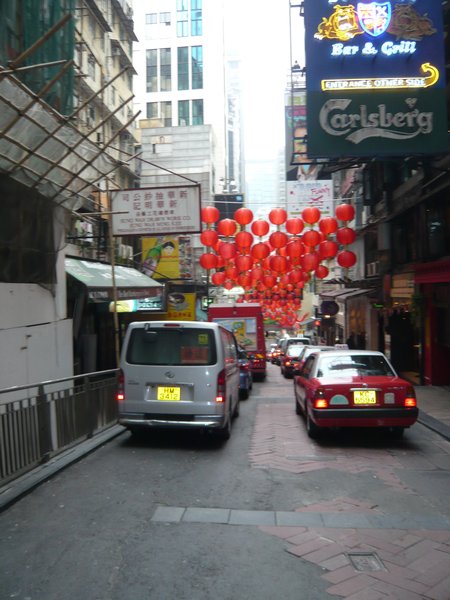 Street in HK, with lovely lanterns
