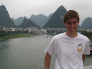 On a Bridge Looking over to Yangshuo