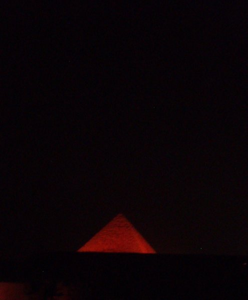 Laser show at the great pyramid