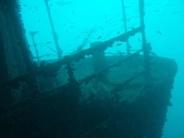 I always find something ghostly about the bow of a sunken ship