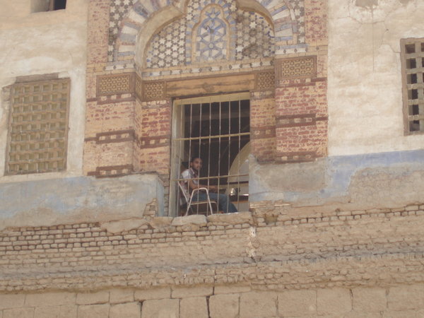 Man in the mosque building