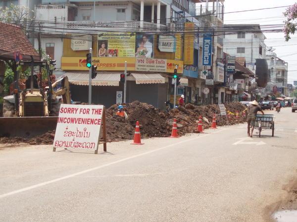 Vientiane road construction
