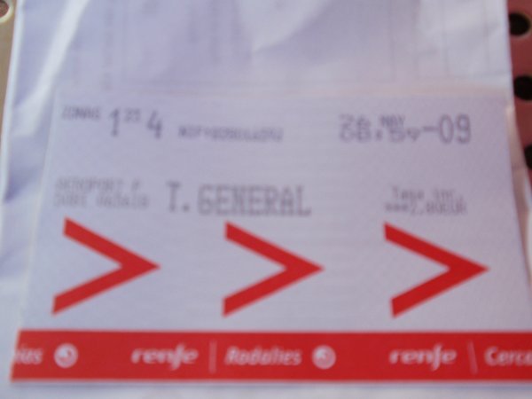 My ticket for the tram!