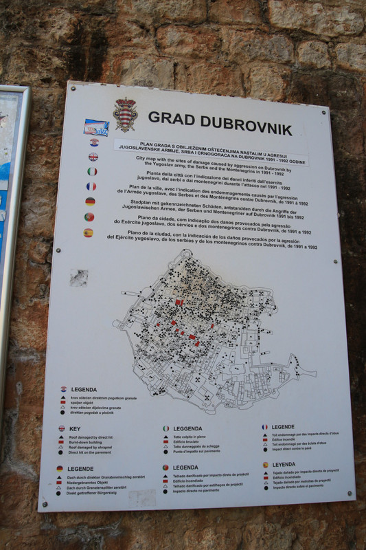 Dubrovnik Bomb map