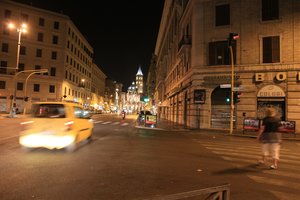 looking down the street to Santa Maria Maggiore
