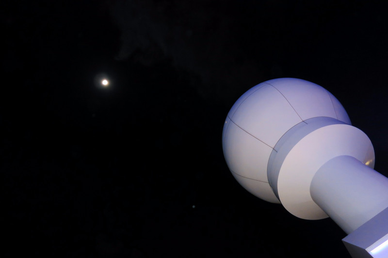 Radar dome & moon