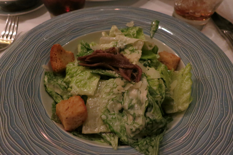Caesar salad with fishies..