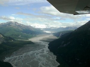 River, Glacier and mountains