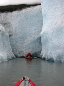 Height of glacier ice