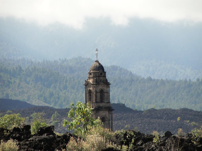 Church Tower in Lava Rock