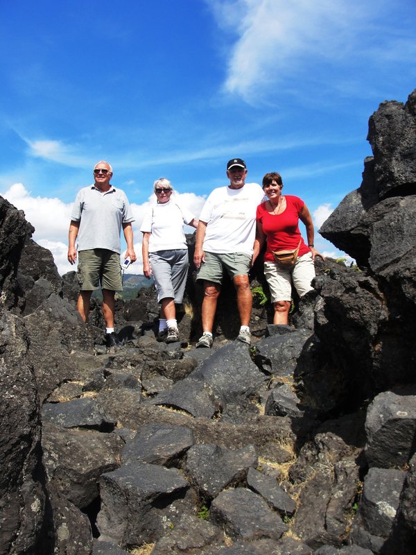 At the top of the Lava Rock