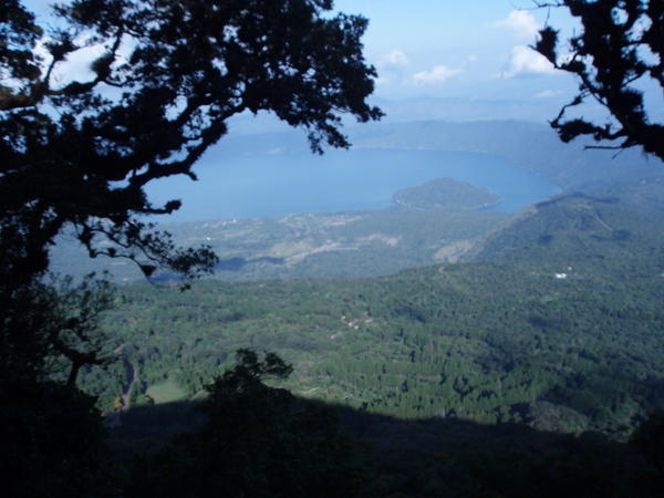 View of the lake near vulcano Sana Ana