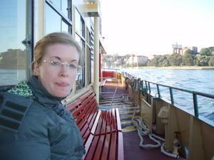 Helen on the ferry